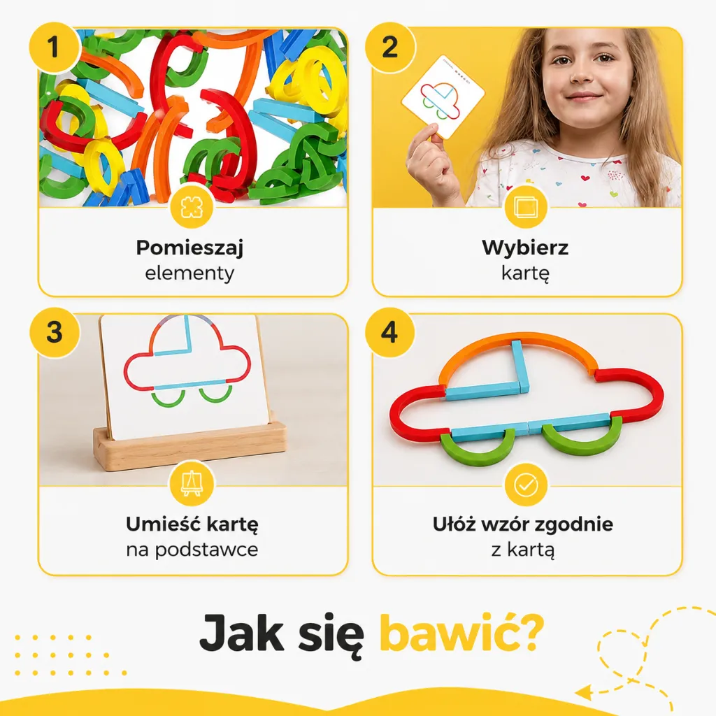 Drewniana Układanka Montessori - 120 Elementów - obrazek 11