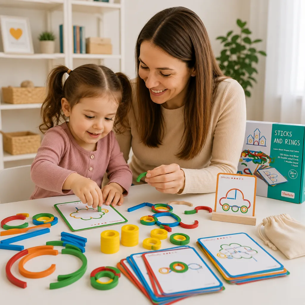 Drewniana Układanka Montessori - 120 Elementów - obrazek 5