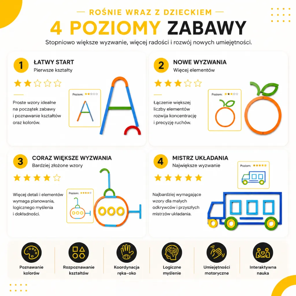 Drewniana Układanka Montessori - 120 Elementów - obrazek 13
